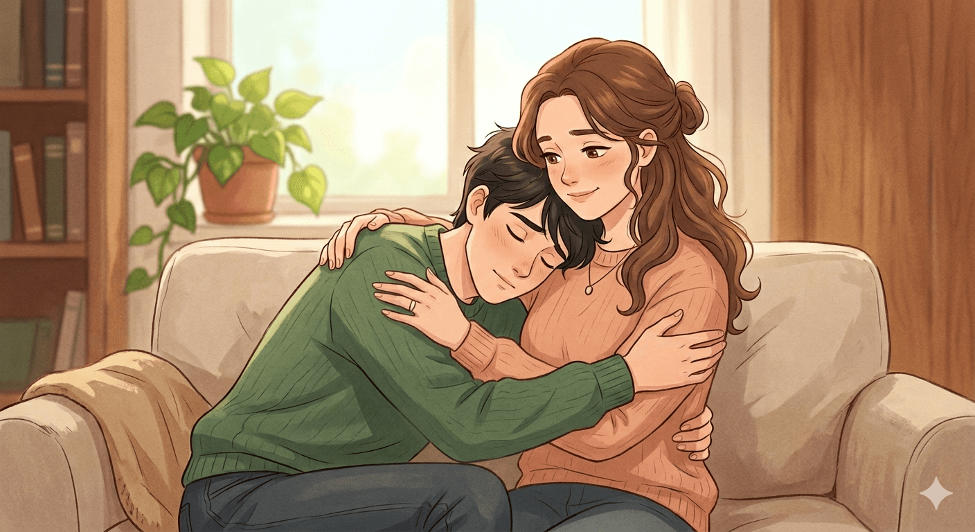 Person feeling heard and supported